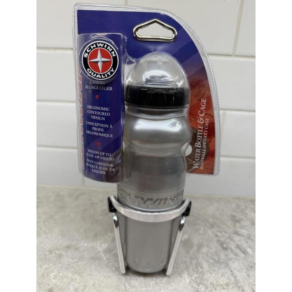 Schwinn water bottle stainless steel with holder. Brand New in sealed pkg.